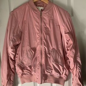 H&M Pink Bomber Size 4 Jacket Great Condition